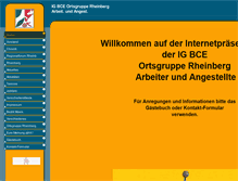 Tablet Screenshot of igbce-ortsgruppe-rheinberg.de